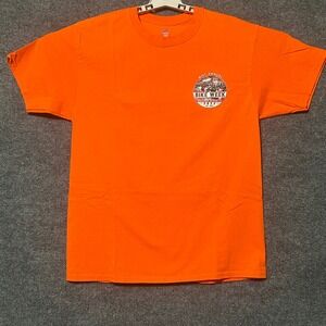 Hanes Mens Orange Bike Week Daytona Beach FL 2022‎ Graphic T Shirt Size L G
